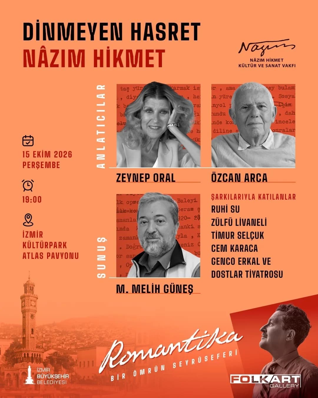 İzmir Kültürpark Atlas Pavyonu’nda düzenlenen Nâzım Hikmet temalı Romantika sergisinden bir görüntü