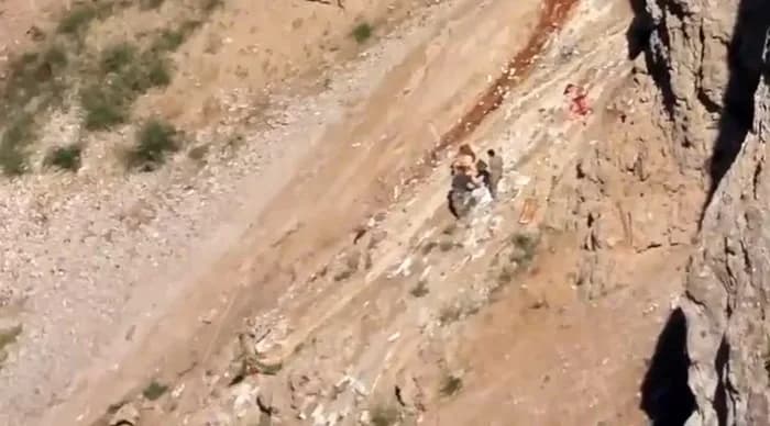 Irak’ın kuzeyindeki Metina bölgesinde bulunan PKK’nın boşalttığı barınma alanları
