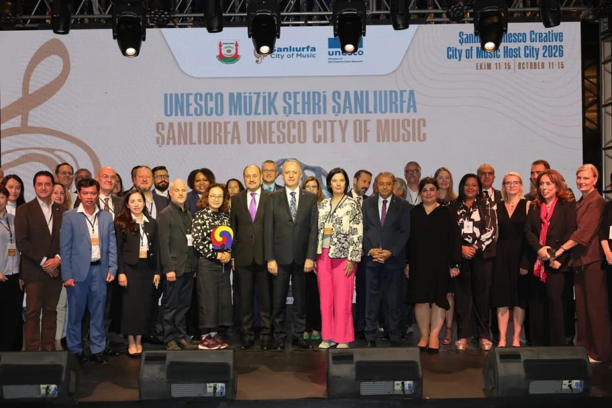 Şanlıurfa’da UNESCO Müzik Şehirleri Yıllık Toplantısı açılış programından bir sahne