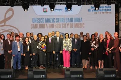 Şanlıurfa’da UNESCO Müzik Şehirleri Yıllık Toplantısı açılış programından bir sahne
