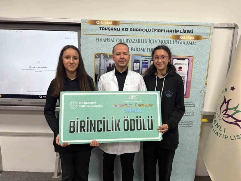 Tavşanlı Kız Anadolu İmam Hatip Lisesi ’Paramı Yönet’ projesiyle Türkiye birincisi oldu