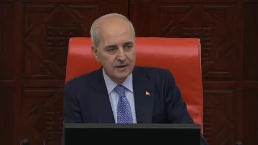 TBMM Başkanı Numan Kurtulmuş, 28. Dönem 5. Yasama Yılı açılışında konuşma yaparken