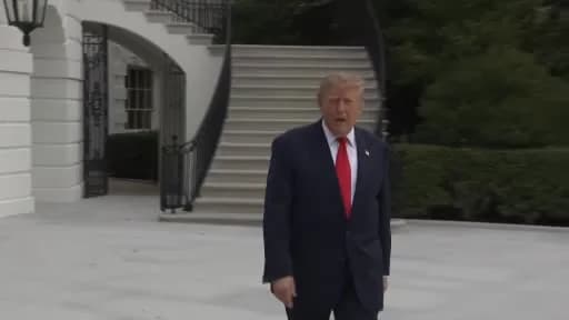 ABD Başkanı Donald Trump, basın mensuplarına açıklamalarda bulunuyor