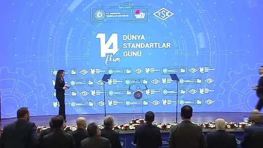 Sanayi ve Teknoloji Bakanı Mehmet Fatih Kacır, TSE Merkez Yerleşkesi’nde Dünya Standartlar Günü programında konuşma yapa